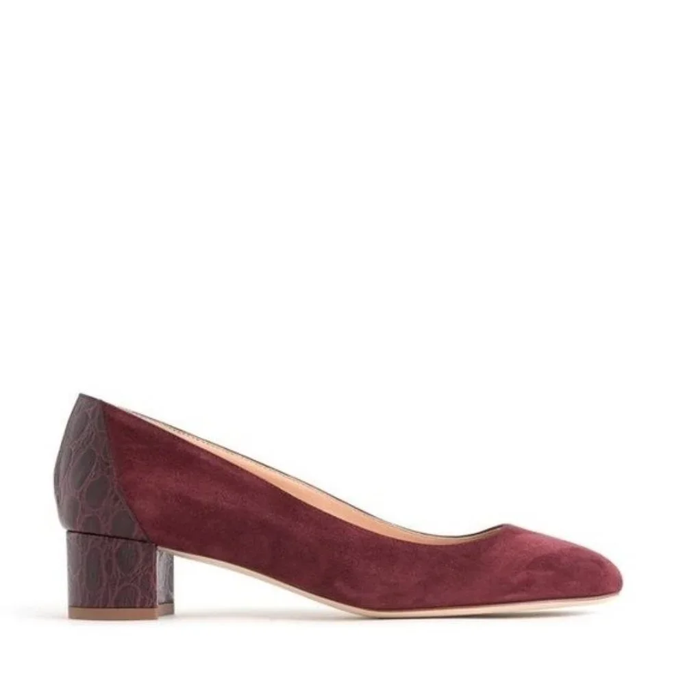 J. Crew ~ Evelyn suede block heel pumps - Picture 1 of 6